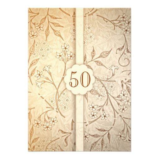 50 golden wedding anniversary invitations (front side)