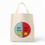 50% Good and 50% Bad Pie Chart Tote Bag