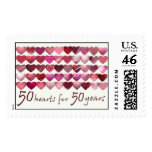 50 Hearts for 50 Years Postage Stamps