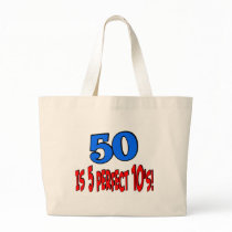 50 is 5 perfect 10s (BLUE) Tote Bag