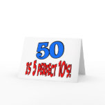 50 is 5 perfect 10s (BLUE) Card