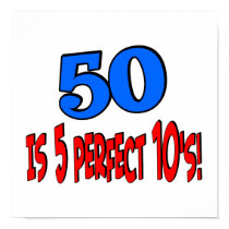 50 is 5 perfect 10s (BLUE) posters