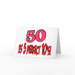 50 is 5 perfect 10s (PINK) Card