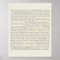50 Life Lessons for My Daughter Posters
