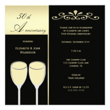 50.o Invitación del aniversario de boda