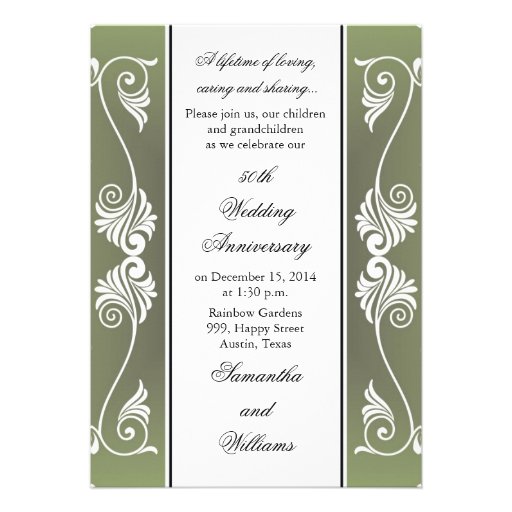 50.o Invitación del aniversario de boda