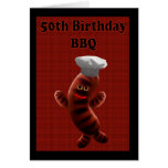 50.o INVITACIÓN del BBQ del CUMPLEAÑOS - INVITACIÓ Tarjetas