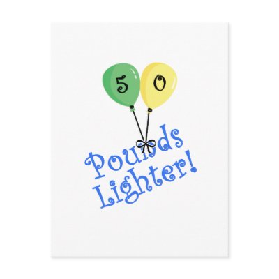 50 Pounds LIghter Post Card by nikiclix