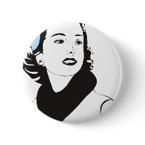 50"s Lady Pinback Button
