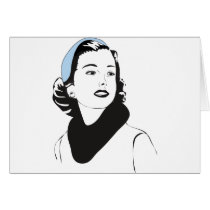 50"s Lady Greeting Cards
