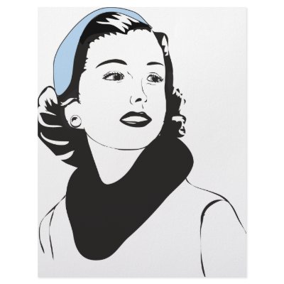 50"s Lady Personalized Letterhead by retro_blush