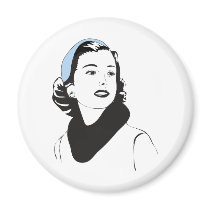 50"s Lady Refrigerator Magnet