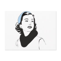 50"s Lady Postcards