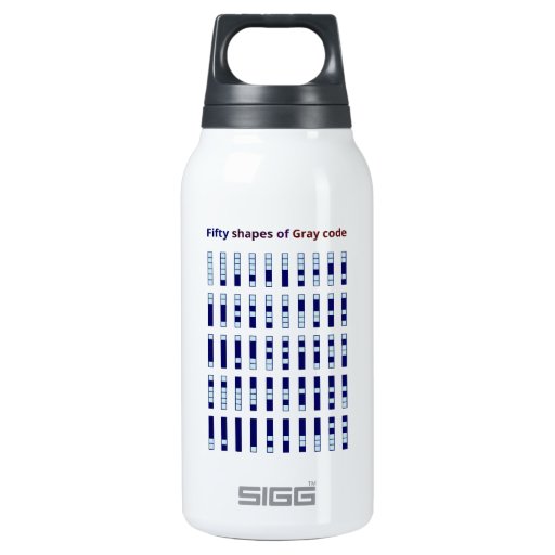 50 shapes of Gray code Thermos Water Bottle Zazzle