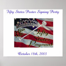 50 States Pageant Singing Party Poster