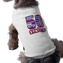 50 STATES THE USA DOG T-SHIRT