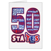 50 STATES THE USA GREETING CARD