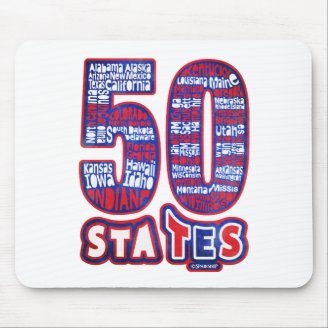 50 STATES THE USA MOUSE PAD