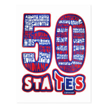 50 STATES THE USA POST CARDS