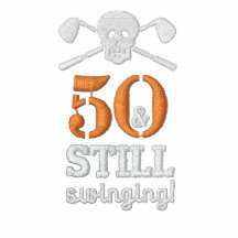 50 & Still Swinging - Golf Birthday Shirt Polo