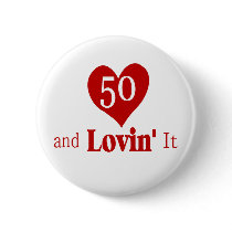 50 th Birthday Button