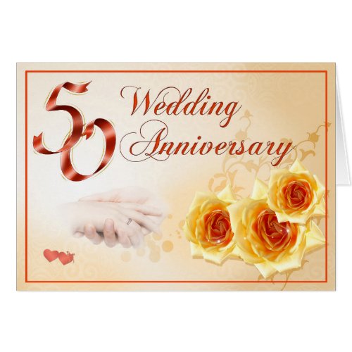 price gold heart 50th wedding anniversary greeting card check price