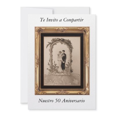 50 wedding anniversary custom invitations by Soniel