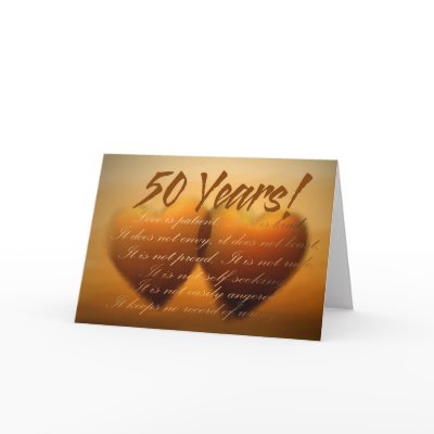 50 Year Anniversary Heart Card