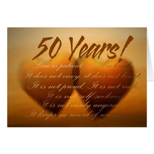 50 Year Anniversary Heart Card