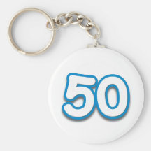 50 Year Birthday or Anniversary - Add Text Keychain