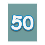 50 Year Birthday or Anniversary - Add Text Postcards