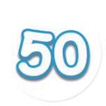 50 Year Birthday or Anniversary - Add Text Sticker