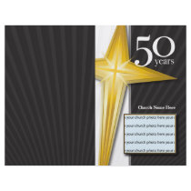 50 Year Church Anniversary Bulletin Flyer Design