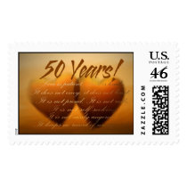 50 Year Golden Anniversary Heart Stamp