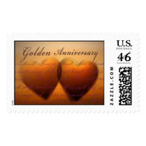 50 Year Golden Anniversary Heart Stamp