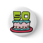 50 Year Old Birthday Cake buttons