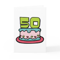 50 Year Old Birthday Cake Cards