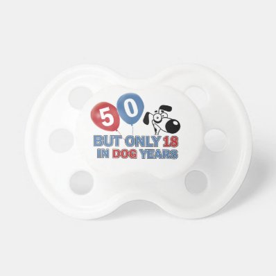 50 year old birthday design BooginHead pacifier