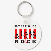 50 Year Olds Rock keychains by fashionfiles 50 Year Olds Rock keychains