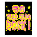 50 Year Olds Rock! (Pink) Poster Print