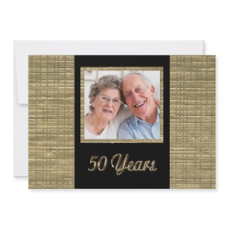 50 Years Anniversary Invitation with Photo Insert invitation