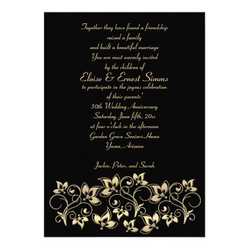50 Years Anniversary Invitation with Photo Insert