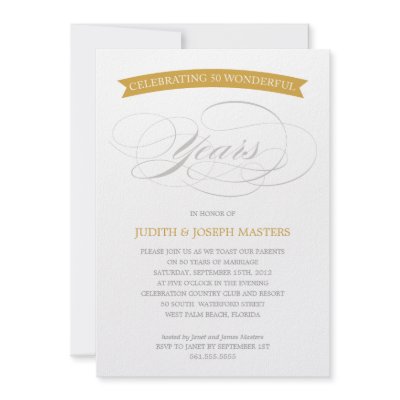 50 YEARS BANNER | 50TH ANNIVERSARY INVITATION by FINEandDANDY