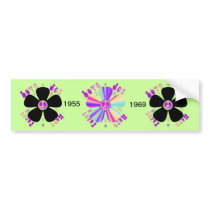 50's & 60's Flower Power Bumper Stickers