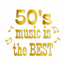 postcard - If you think the music from the 1950's is your favorite, then this golden 50's Music is the Best design will let you share your love with others.