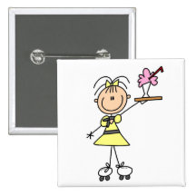 50's Drive-In Waitress T-shirts and Gifts Button