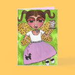 50's Fairy & Poodle Skirt - greeting card