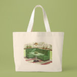 50s Green Kitchen Booth Canvas Bags