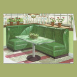 50s Green Kitchen Booth Card