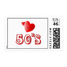 50's Hearts Postage